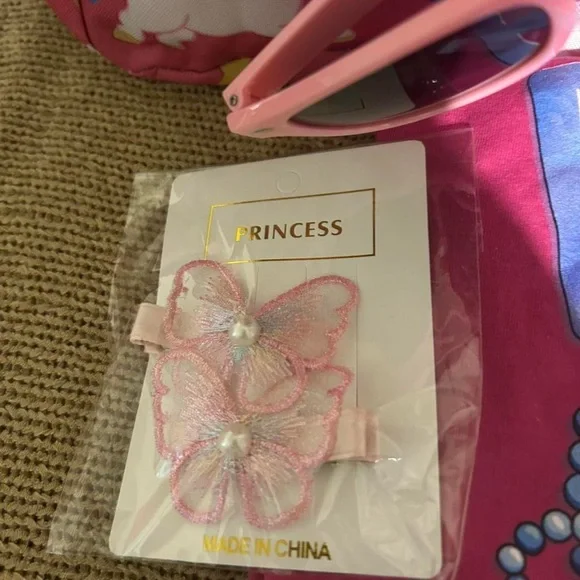 Pink Unicorn lunch pack and Accessories Set with XL princess Cat Tshirt - Picture 5 of 7